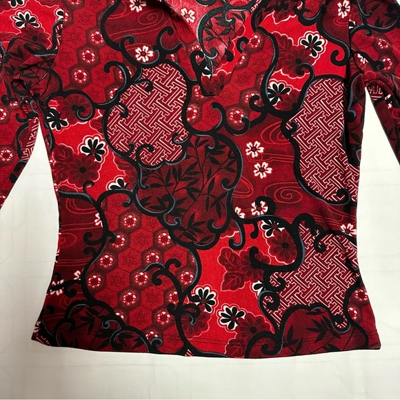 Vintage PS Per Seption 3/4 Sleeve Floral Blouse - Picture 4 of 15